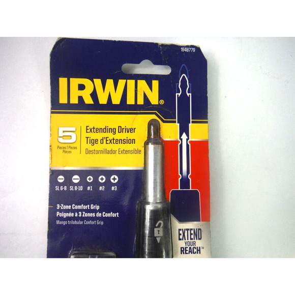 New Irwin Tools 1948779 Extending Driver Screwdriver with 5 Impact Bits - Picture 2 of 5